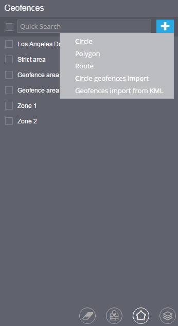 Importing geofence areas