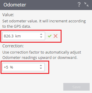 Odometer portlet