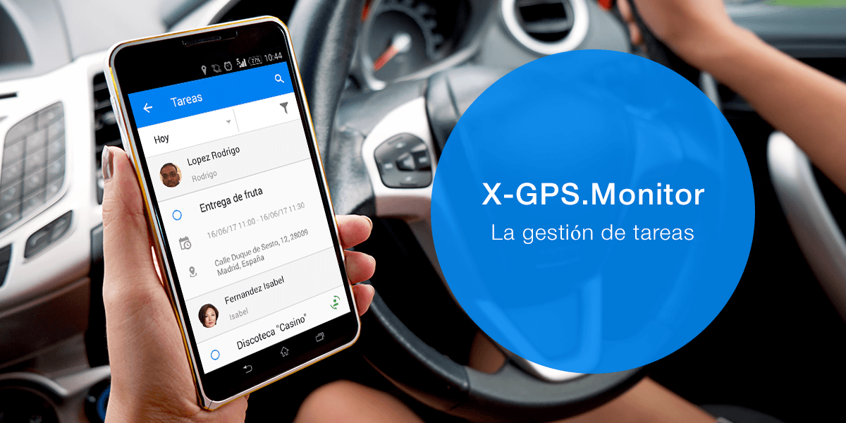 La gestión de tareas en la aplicación móvil X-GPS Monitor