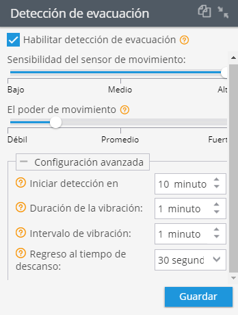 Tow detection configuración