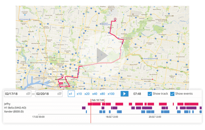 Máquina del tiempo: reproduzca recorridos y eventos pasados