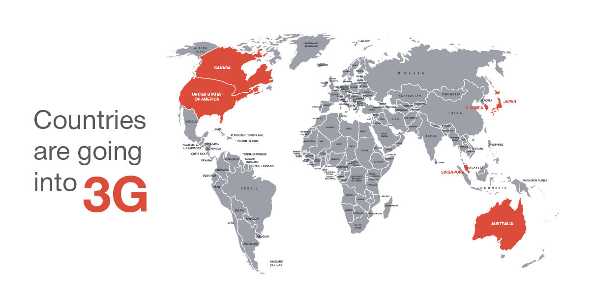 Countries are going into 3G