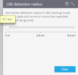 LBS detection radius