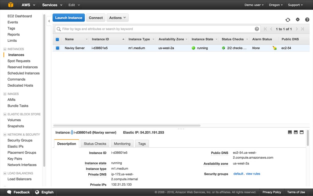 Navixy running on AWS