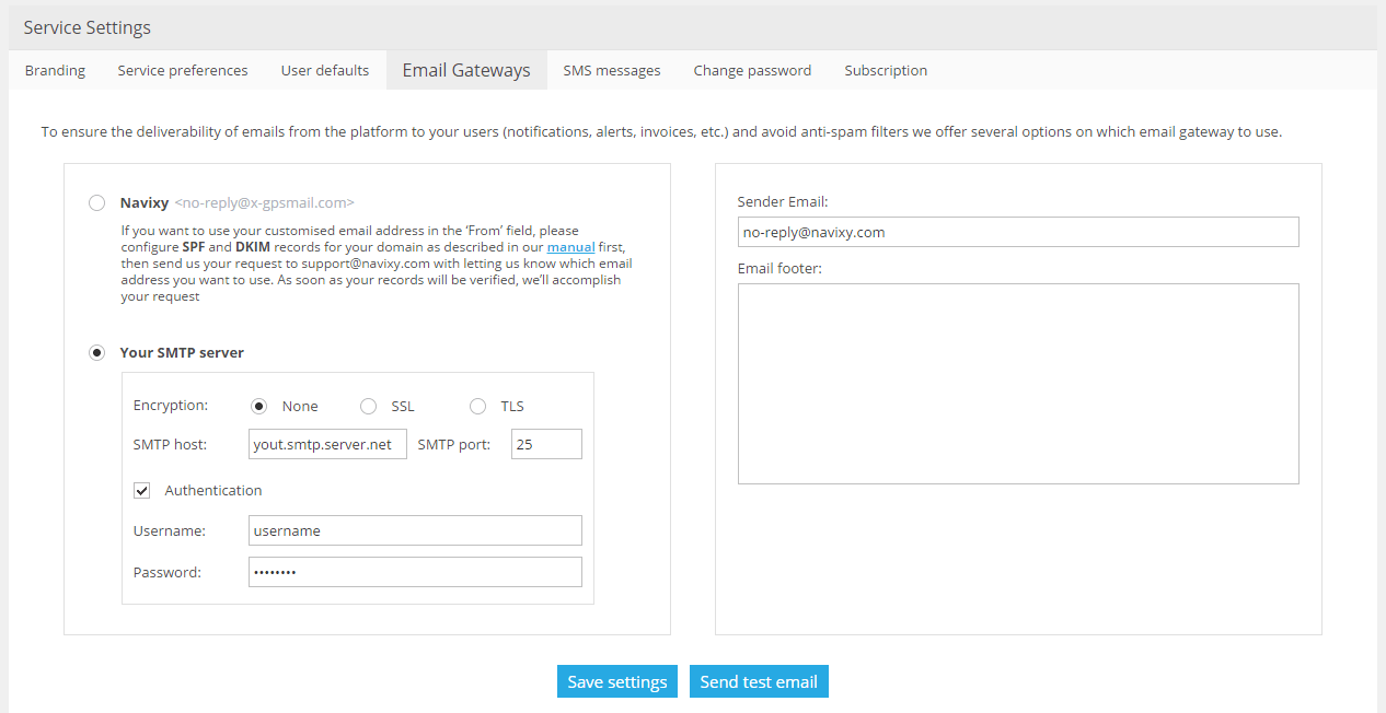 SMTP gateway