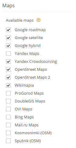 Available Maps
