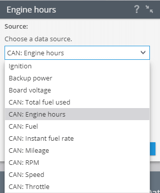 Monitor engine operating time via CAN