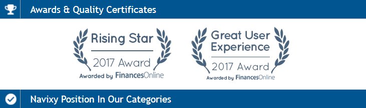 Navixy clinched 2 FinancesOnline Awards: Great User Experience and Rising Star