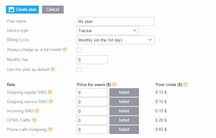 New powerful tariff plan editor