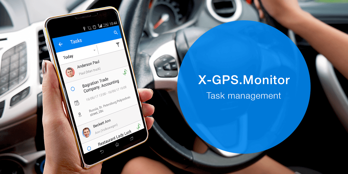 Mobile task management in X-GPS Monitor app