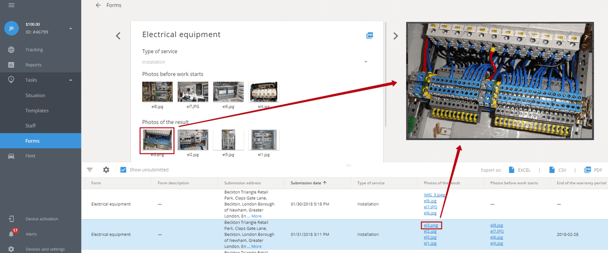 Receive and analyze data from “fields”