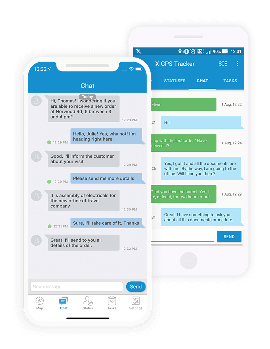 In-app chat