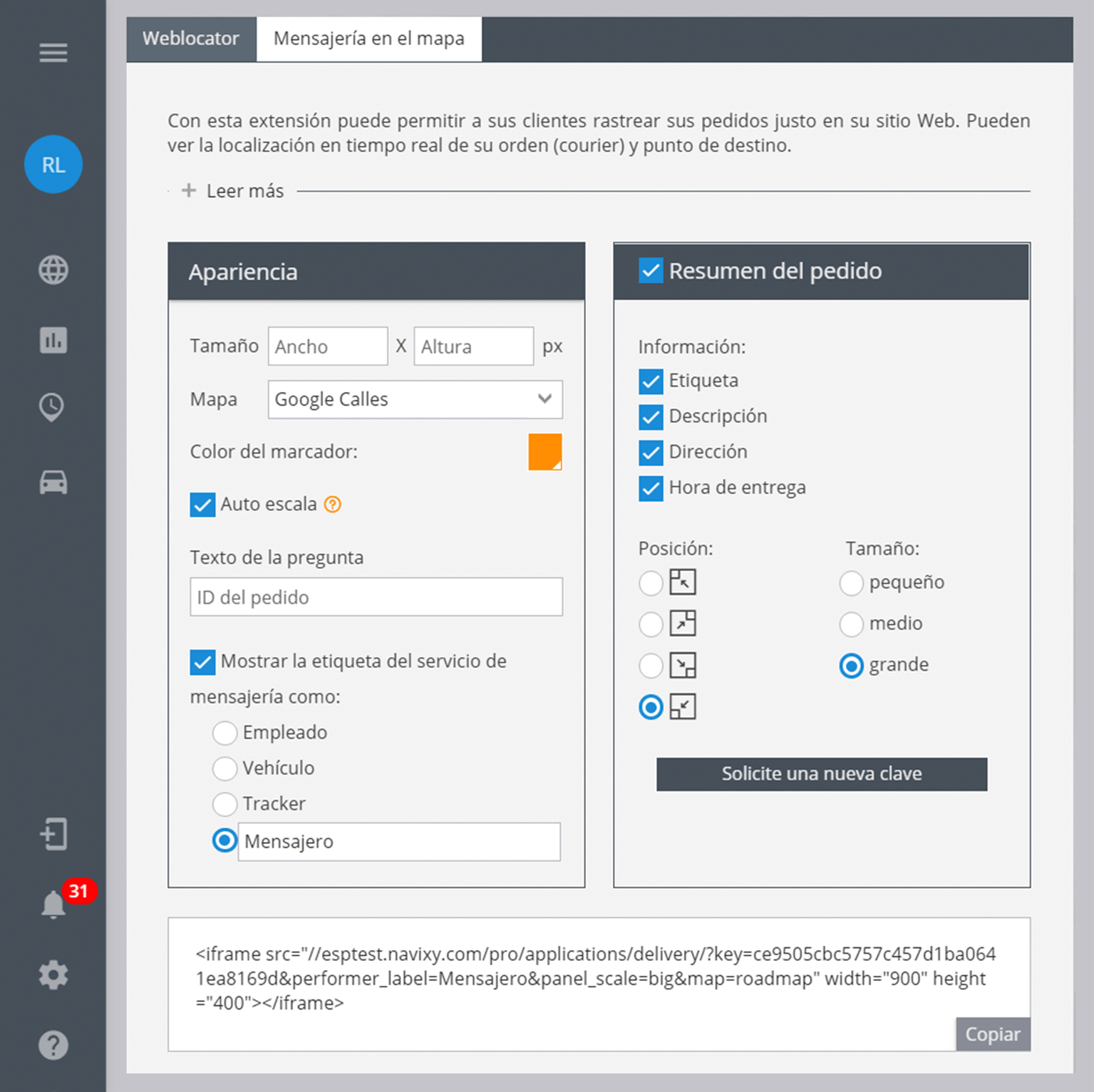 Courier on the map plug-in