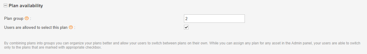 Pricing plans
