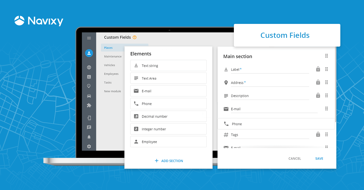 Custom fields to replicate CRM functionality and make any company feel at home