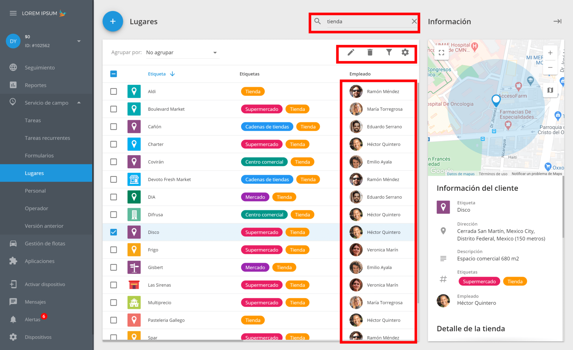 Nuevo módulo "Lugares": configuración del Directorio de Lugares según las necesidades específicas