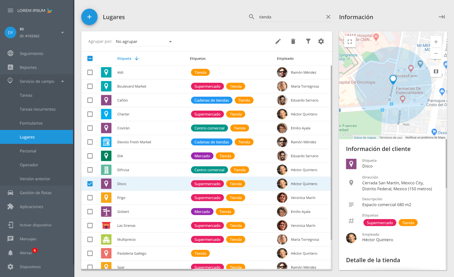 Nuevo módulo "Lugares": configuración del Directorio de Lugares según las necesidades específicas