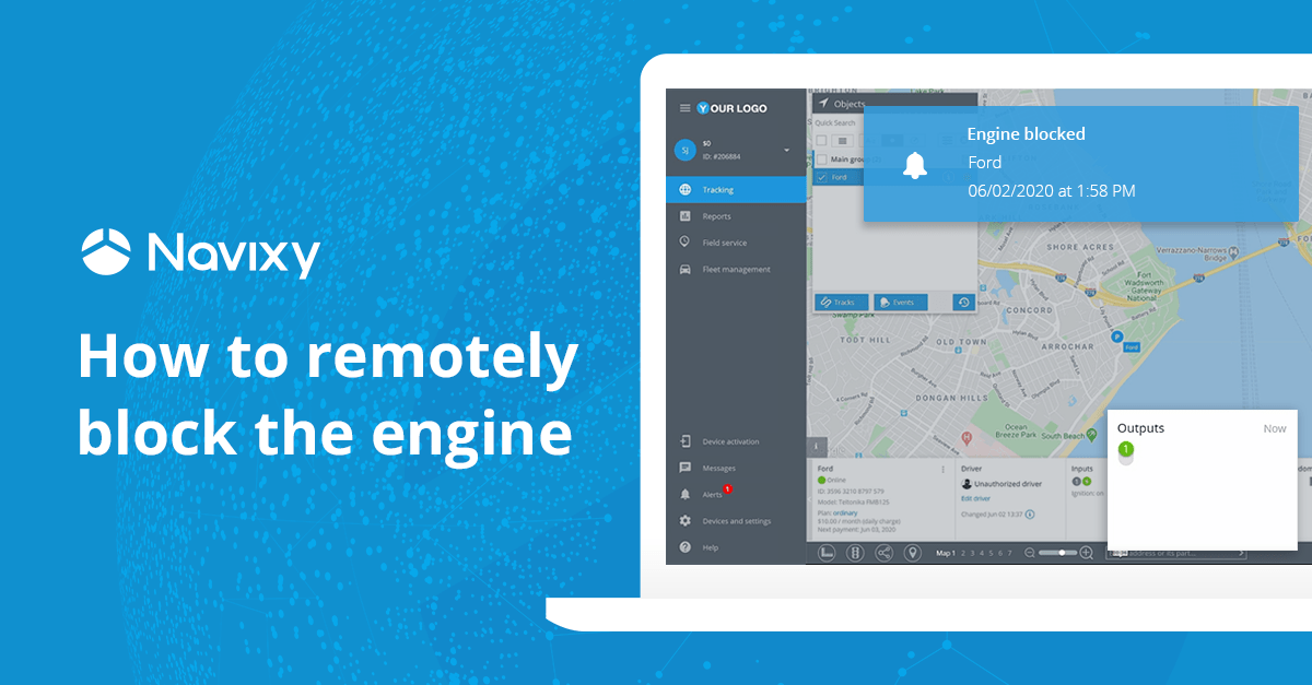 Engine block: prevent thefts and recover stolen vehicles