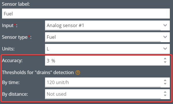 Reporte sobre volumen de combustible