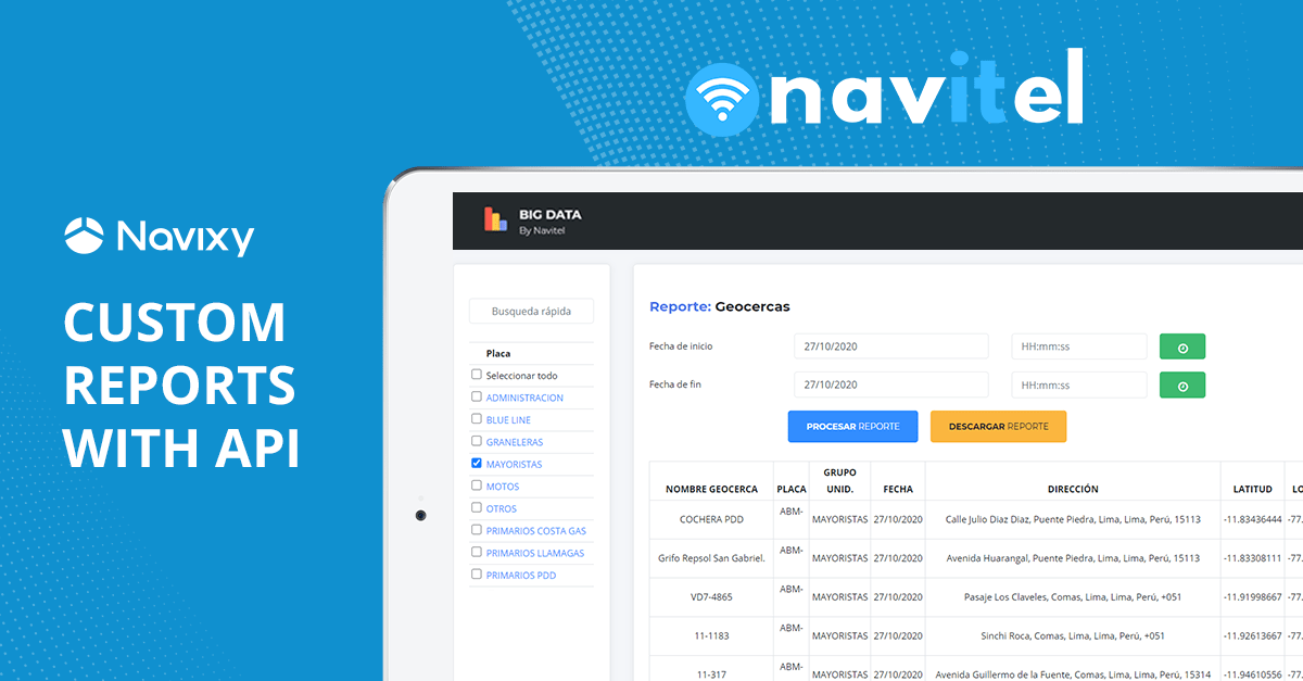 Custom reports with Navixy API — case study