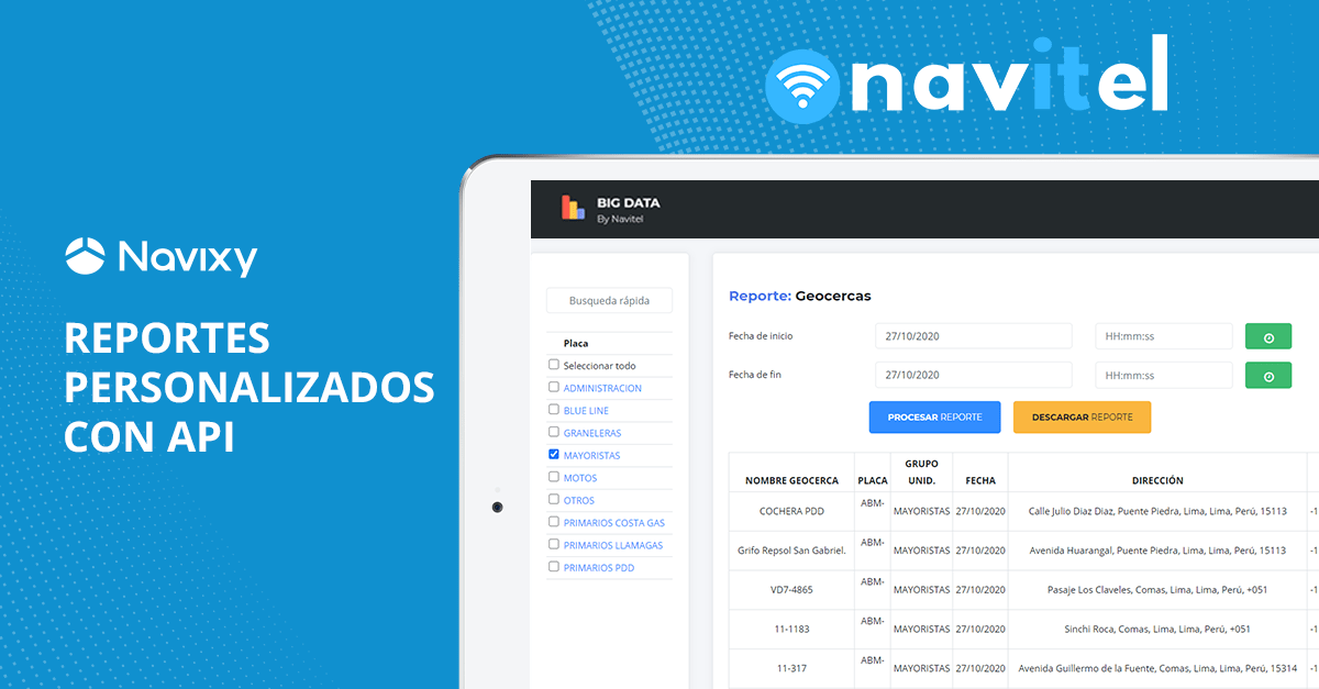 Reportes personalizados con la API de Navixy - Caso de éxito