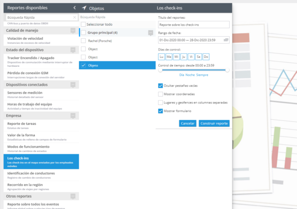 Check-ins en el mapa