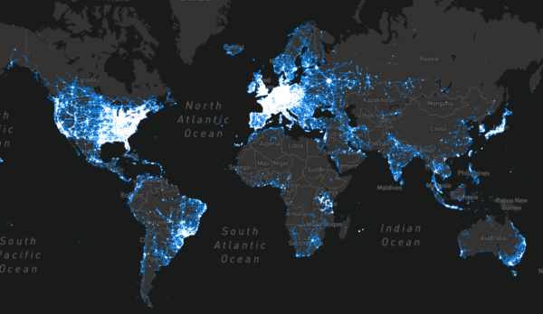 Mozilla Location Services coverage