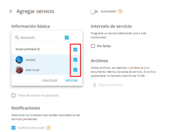 Tareas de mantenimiento masivos