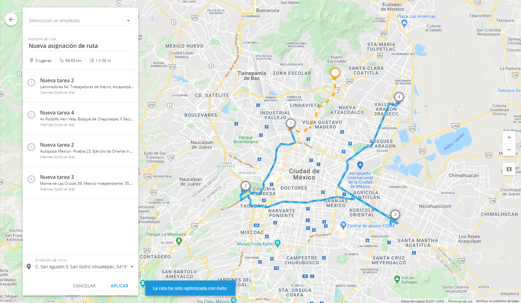 Optimización de rutas Optimización de rutas