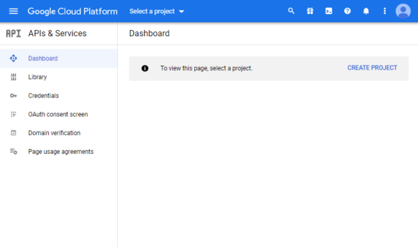 Create Google API keys