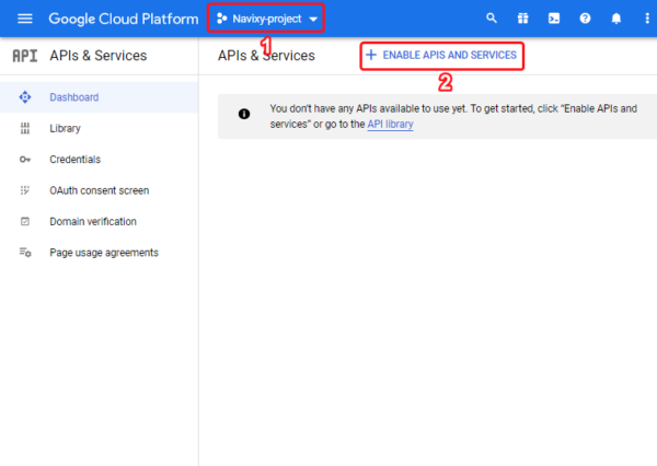 Create Google API keys