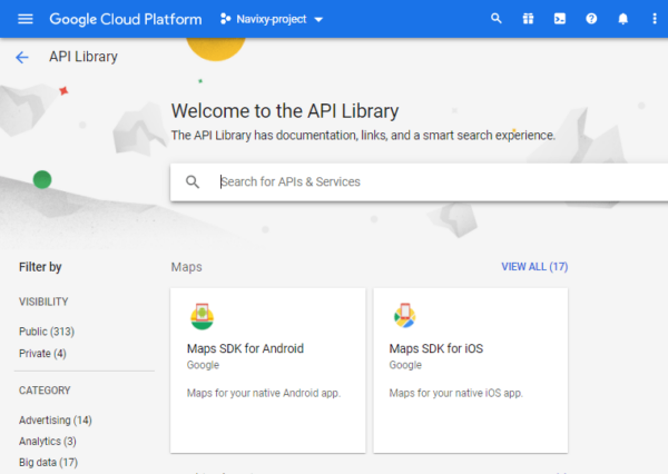 Create Google API keys