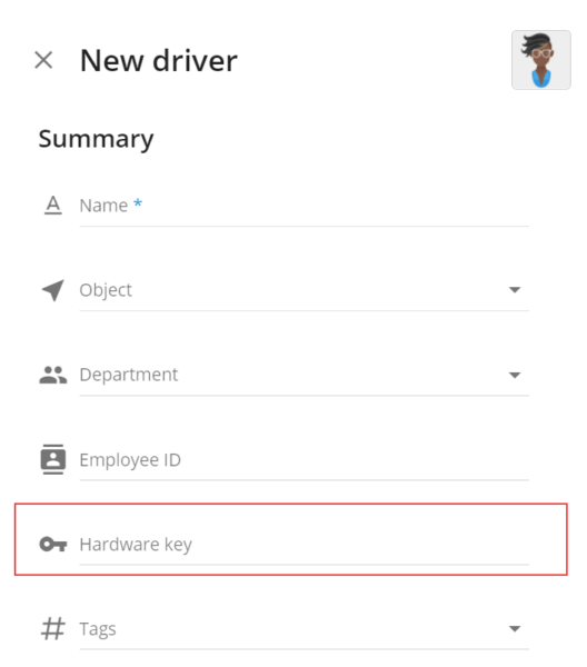 Driver ID on Navixy