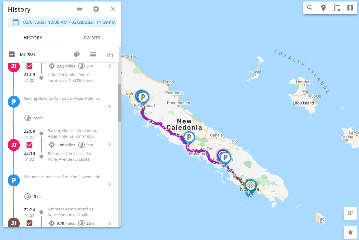 Actualización de Navixy: Nueva experiencia de rastreo GPS Historial