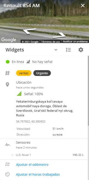 Información y widgets