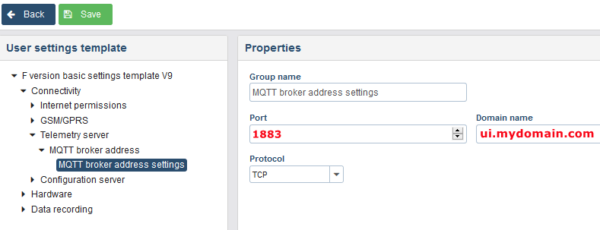 Configuración de MQTT para cuentas On-Premise