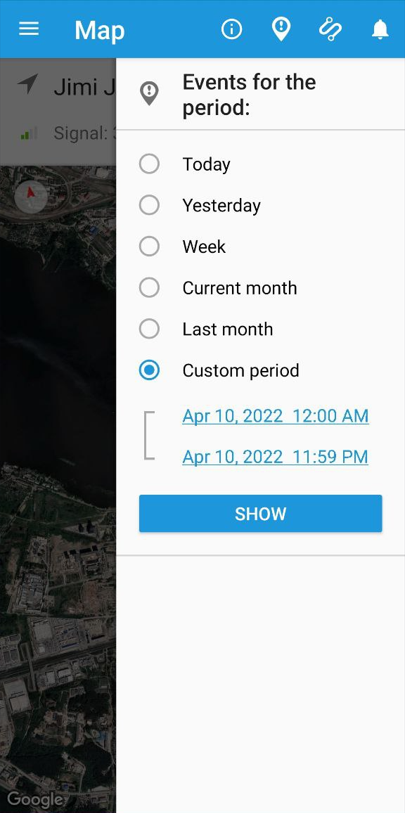 chose-event-period-x-gps-monitor-androoid
