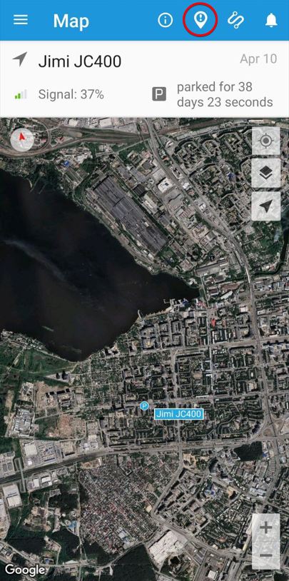Video events overall-view-of-tracker-x-gps-monitor-android-with-events-marked