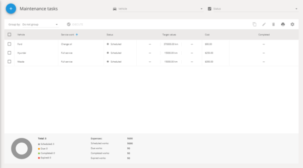 Schedule vehicle maintenance in Navixy