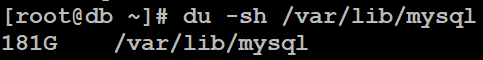 MySQL database backup manual DB volume calculation