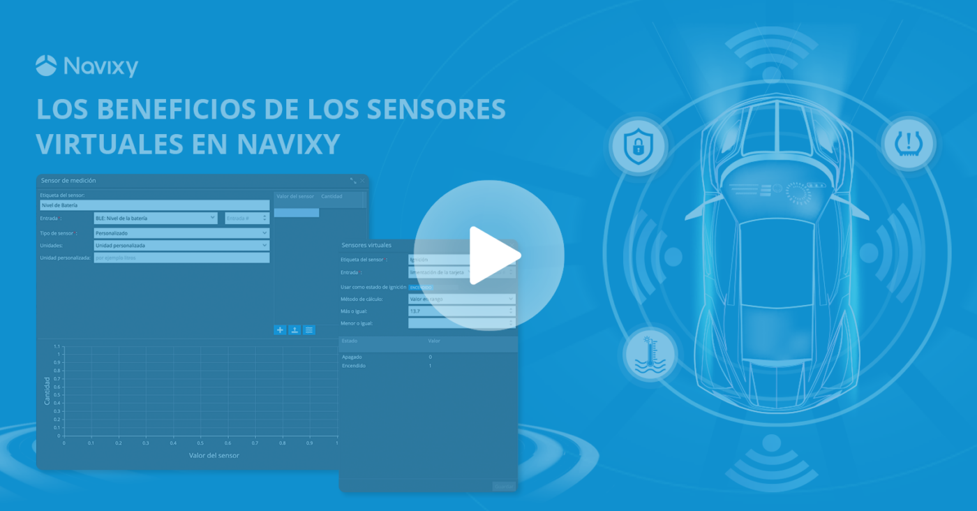 Sensor-agnóstico de telemática: usar sensores virtuales en Navixy