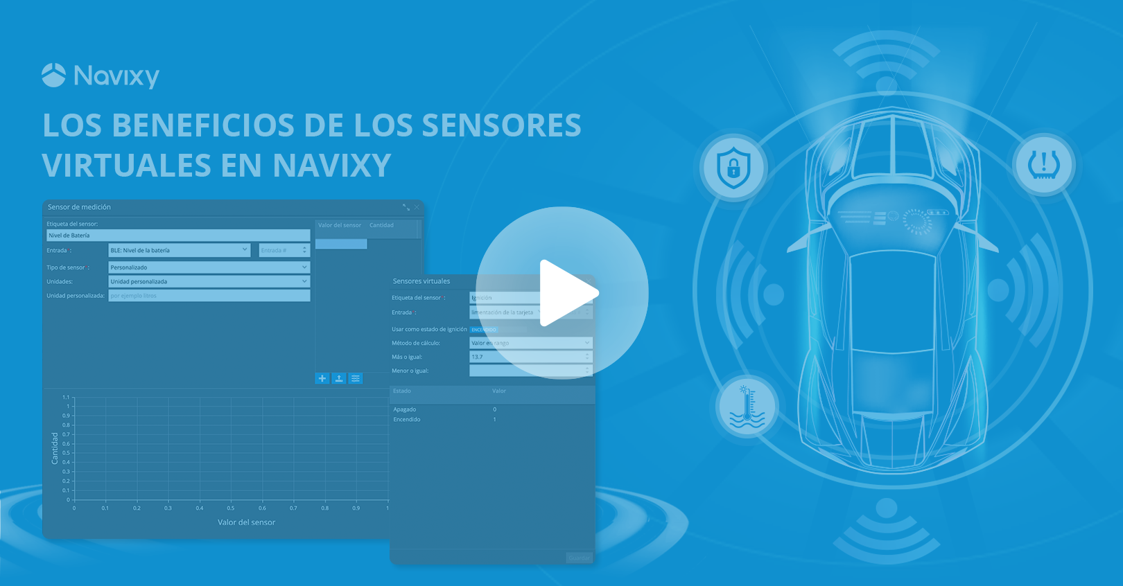 Sensor-agnóstico de telemática: usar sensores virtuales en Navixy