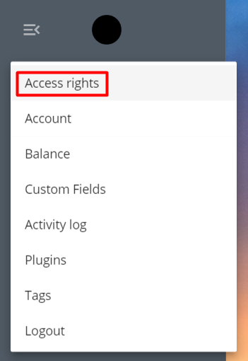 Access rights Access rights