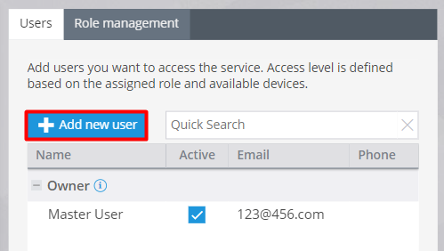 Access rights Access rights