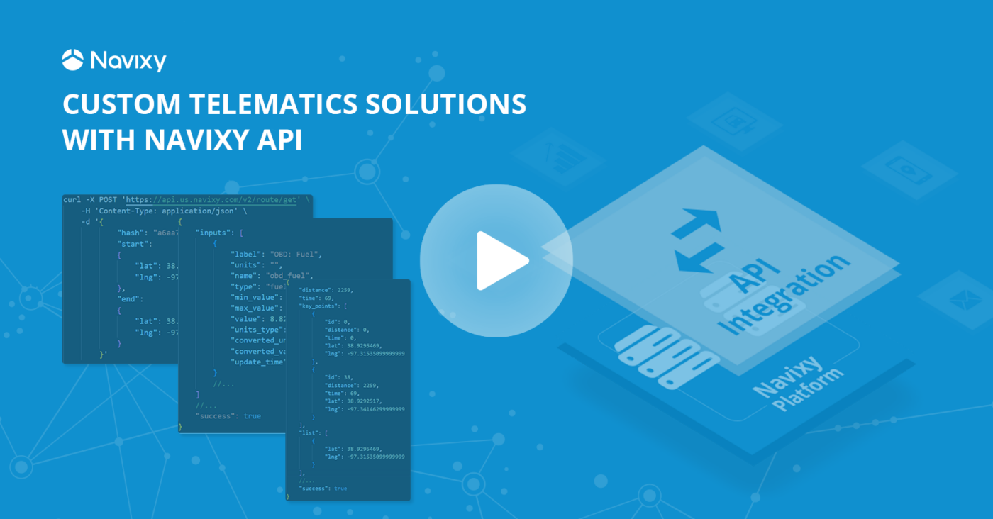 Navixy API for custom telematics solutions