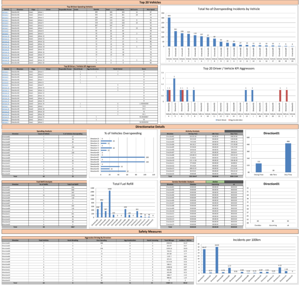 Top safety violations custom report