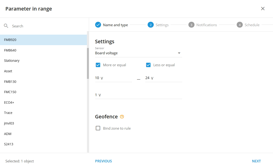 Parameter in range Parameter in range