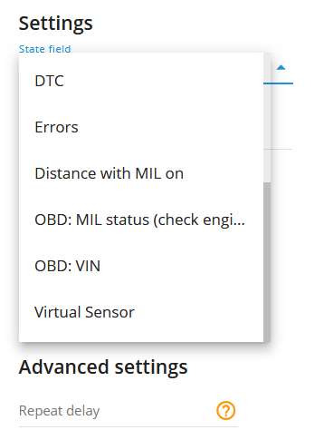State field value State field value