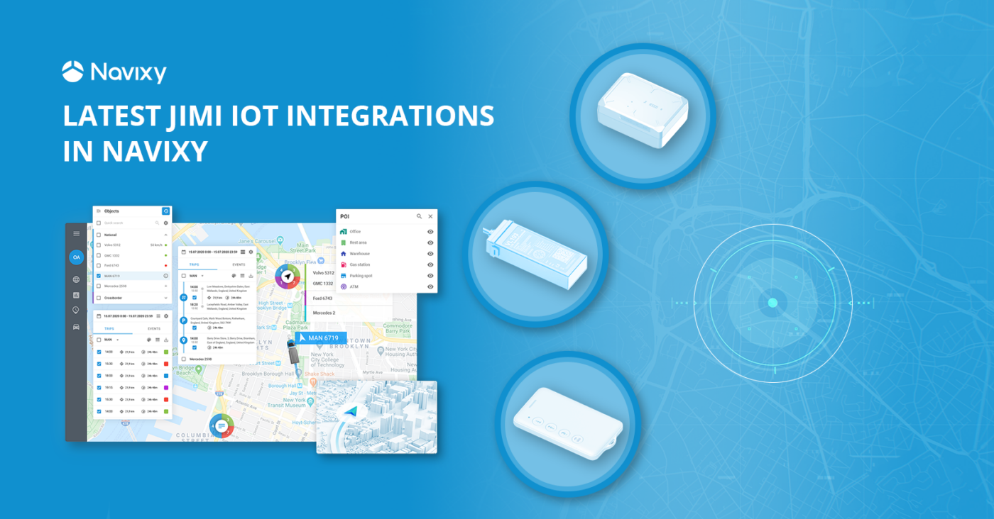 Jimi IoT devices: new Navixy integrations for asset, vehicle, and personal tracking
