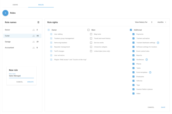 Users and Roles in Navixy